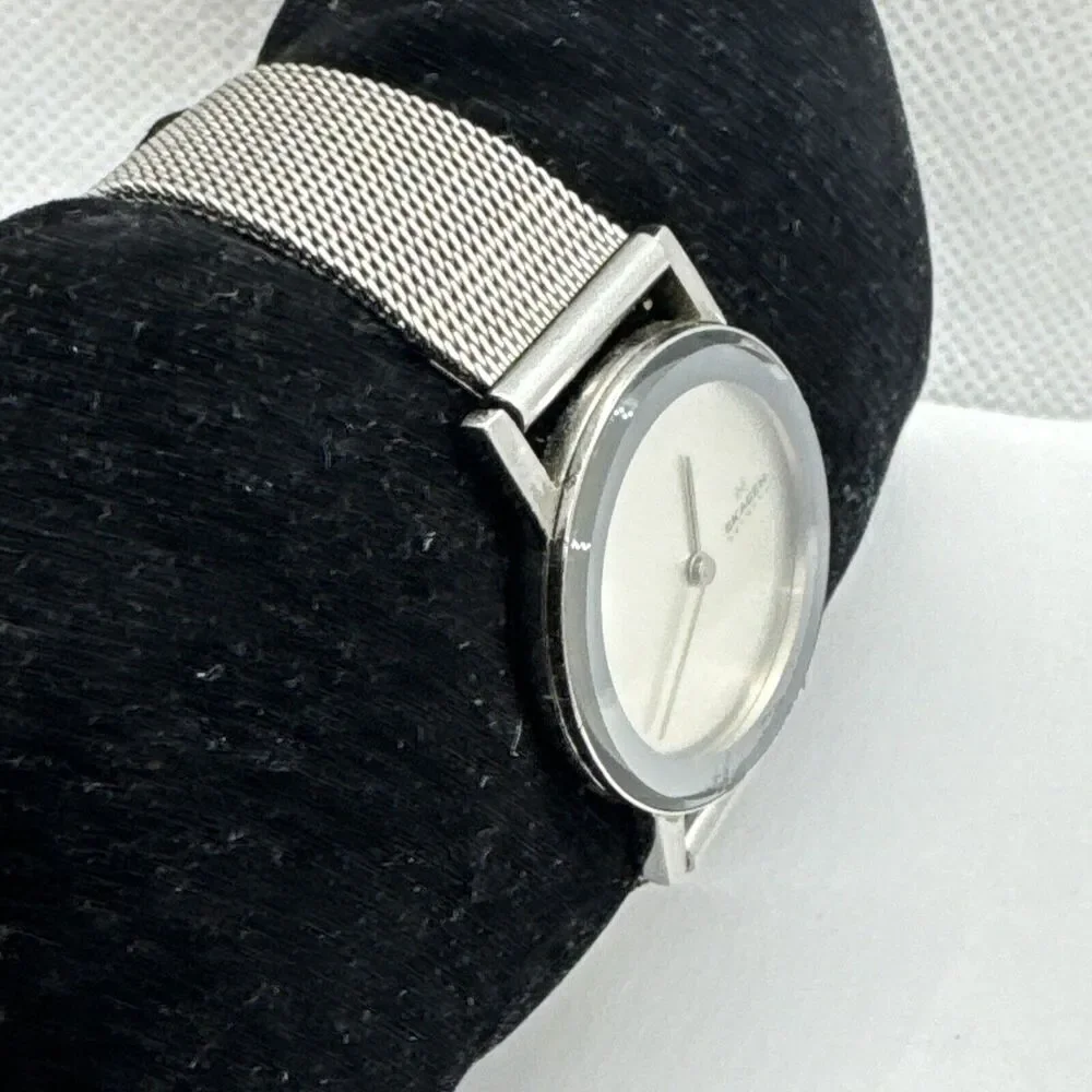 Skagen 39SSS Women's Silver Stainless Steel Mesh Analog Dial Wrist Watch JNA571